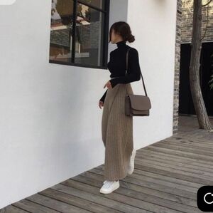 Zara Dark Purple Mauve Wrap Maxi Skirt S